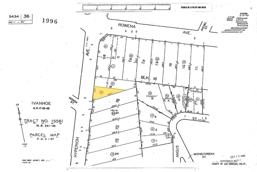 2800-2806 Hyperion Ave, Los Angeles, CA for lease - Plat Map - Image 3 of 12