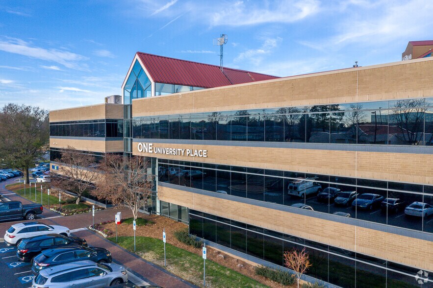 8801 JM Keynes Dr, Charlotte, NC for sale - Aerial View of the Front of One University Place - Image 1 of 9