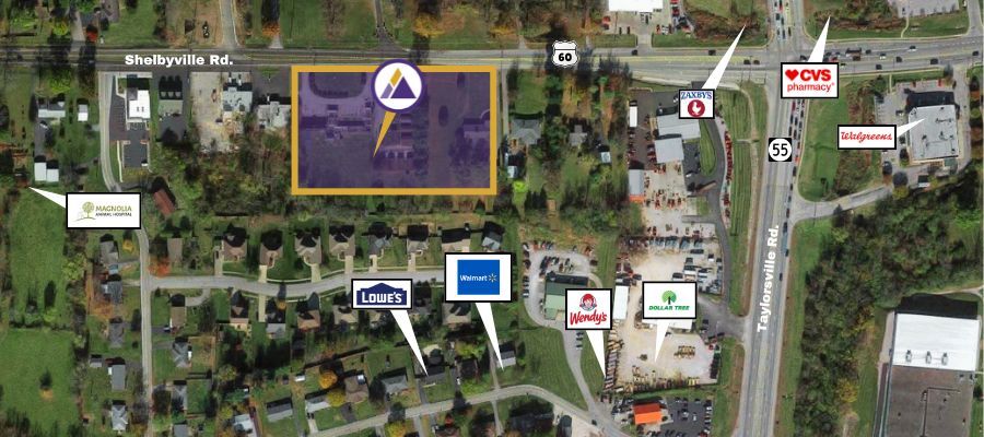 2300-2366 Shelbyville Rd, Shelbyville, KY for sale - Aerial - Image 1 of 2