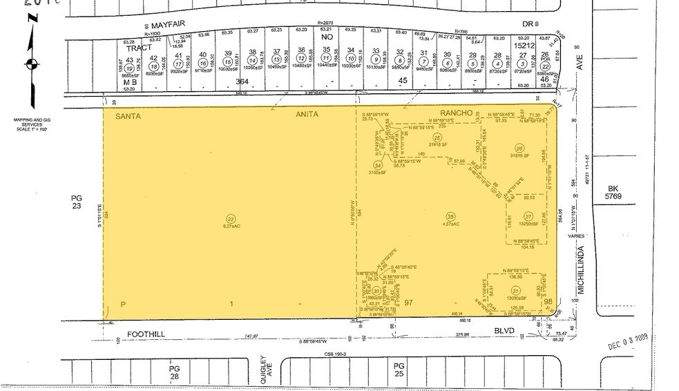 3801 E Foothill Blvd, Pasadena, CA for sale - Plat Map - Image 1 of 1