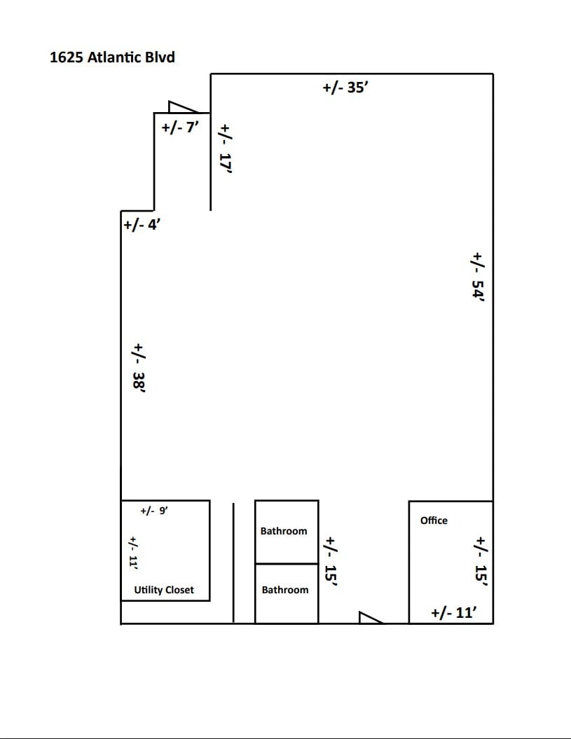 1625 Atlantic Blvd, Jacksonville, FL for lease Floor Plan- Image 1 of 1