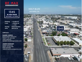 1345 W Holt Blvd, Ontario, CA - AERIAL  map view