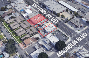 501-507 N Victory Blvd, Burbank, CA - aerial  map view