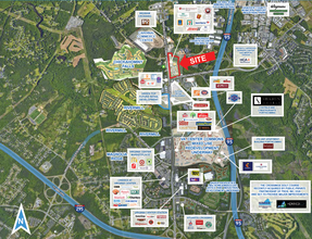 Washington Hwy at Sliding Hill Road, Glen Allen, VA - aerial  map view