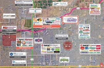 1704 N Country Club Dr, Mesa, AZ - aerial  map view