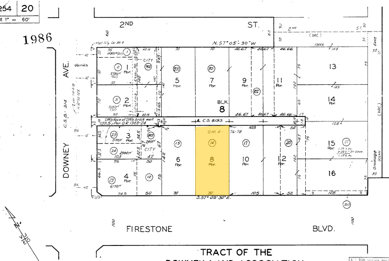 8321-8327 Firestone Blvd, Downey, CA for lease - Plat Map - Image 2 of 2