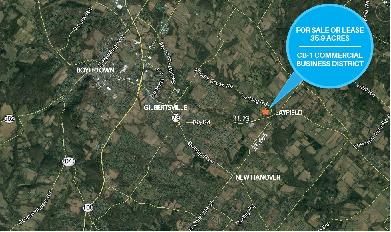 N Charlotte Street & Big Rd, Gilbertsville, PA 19525 for Lease