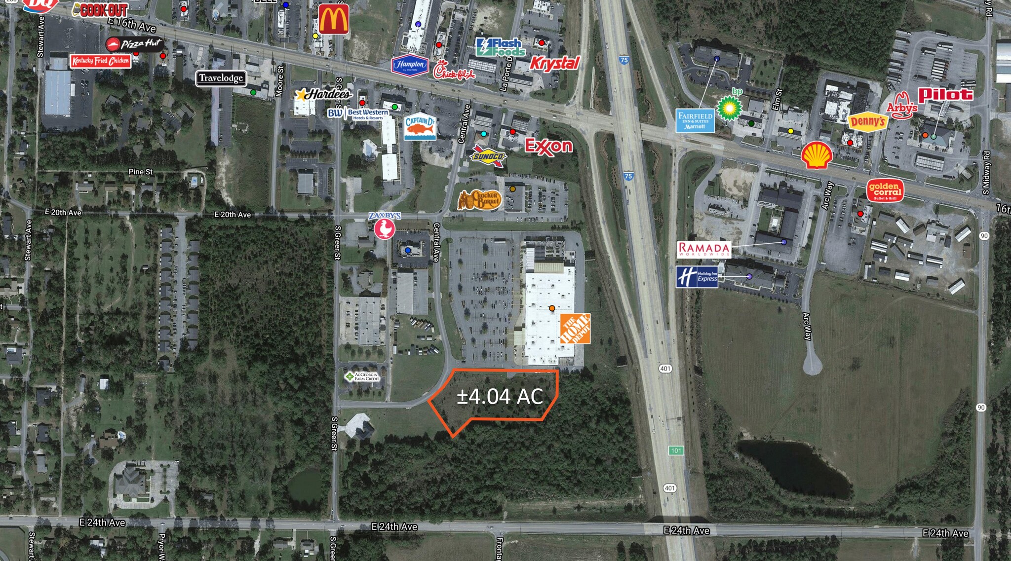 0 I-75 Hwy, Cordele, GA for sale Aerial- Image 1 of 4