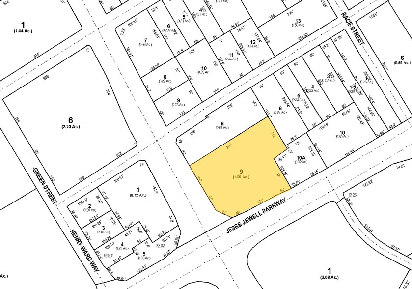 303 Jesse Jewell Pky, Gainesville, GA for lease - Plat Map - Image 3 of 13