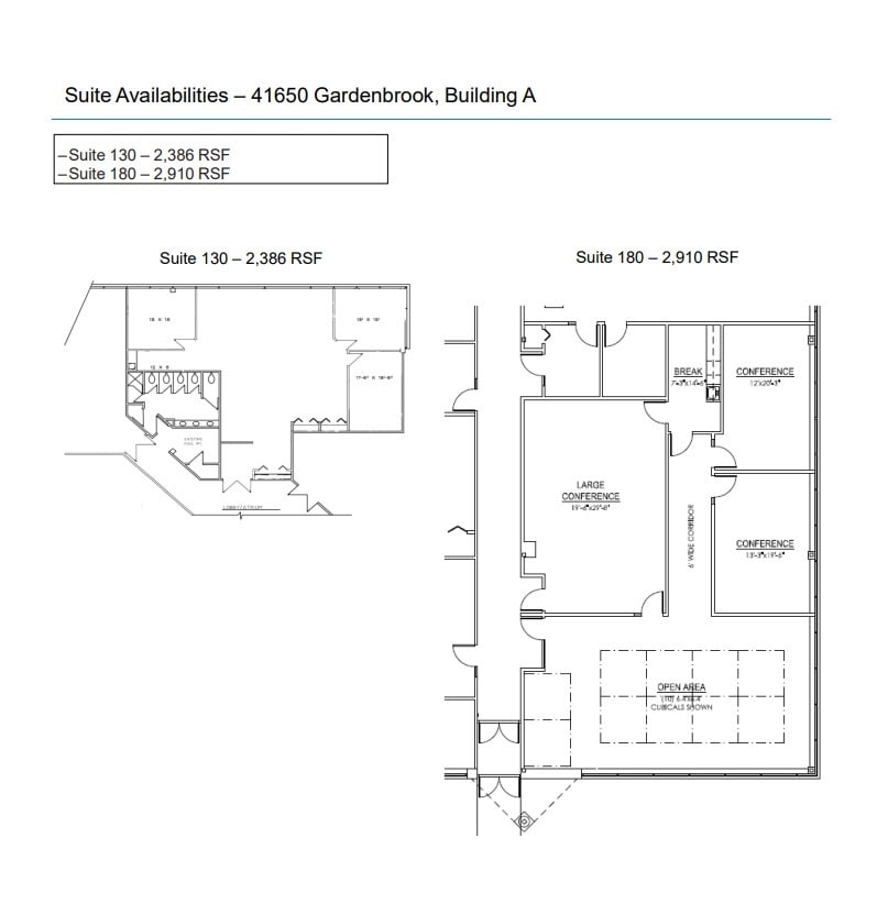 41650 Gardenbrook Rd, Novi, MI for lease Floor Plan- Image 1 of 1