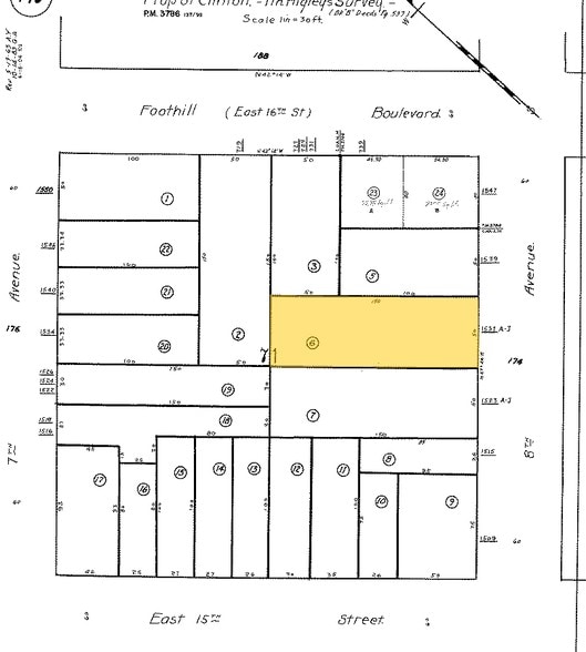 1537 8th Ave, Oakland, CA for sale - Plat Map - Image 2 of 2