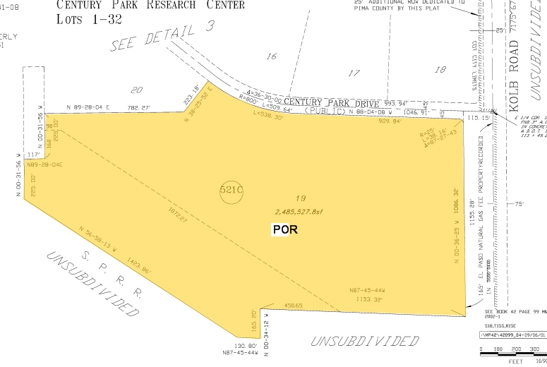 6908 E Century Park Dr, Tucson, AZ for lease - Plat Map - Image 2 of 5