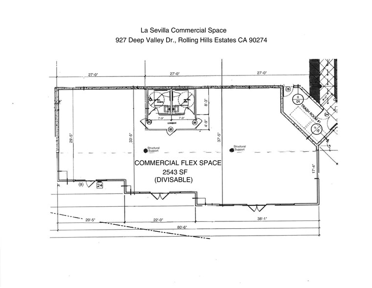 927 Deep Valley Dr, Rolling Hills Estates, CA for lease - Site Plan - Image 1 of 3