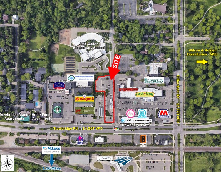 1000 Trowbridge Rd, East Lansing, MI 48823 Retail for Lease