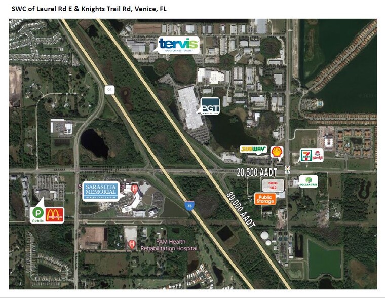 3498 Laurel Rd E, North Venice, FL for lease - Aerial - Image 2 of 2