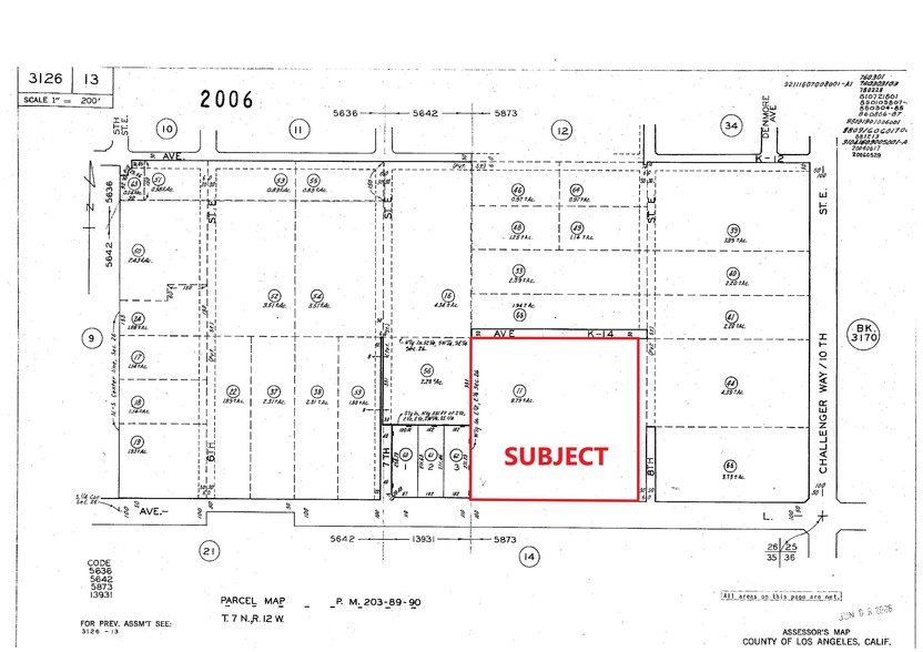 Avenue L, Lancaster, CA for sale - Plat Map - Image 3 of 3