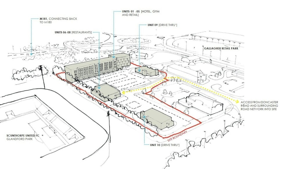 Doncaster Rd, Scunthorpe for lease - Site Plan - Image 2 of 2