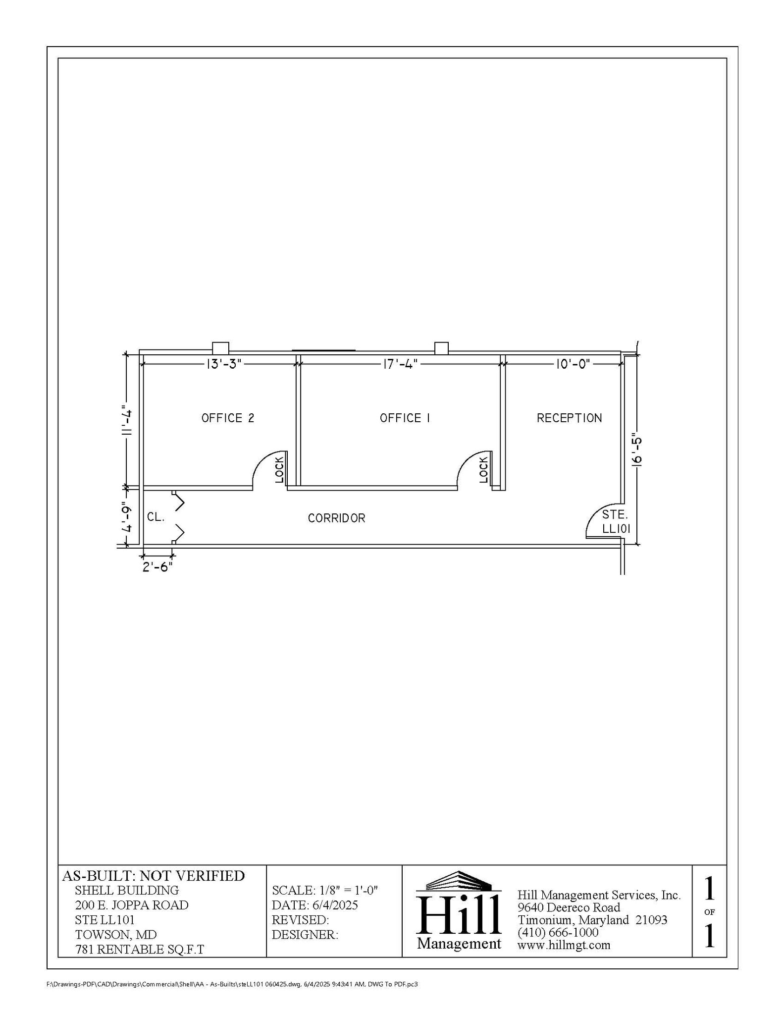 200 E Joppa Rd, Towson, MD for lease Floor Plan- Image 1 of 1