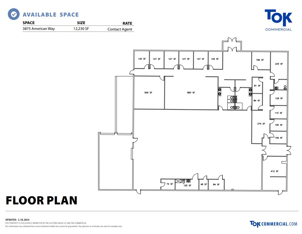 3875 S American Way, Idaho Falls, ID for lease Floor Plan- Image 1 of 1