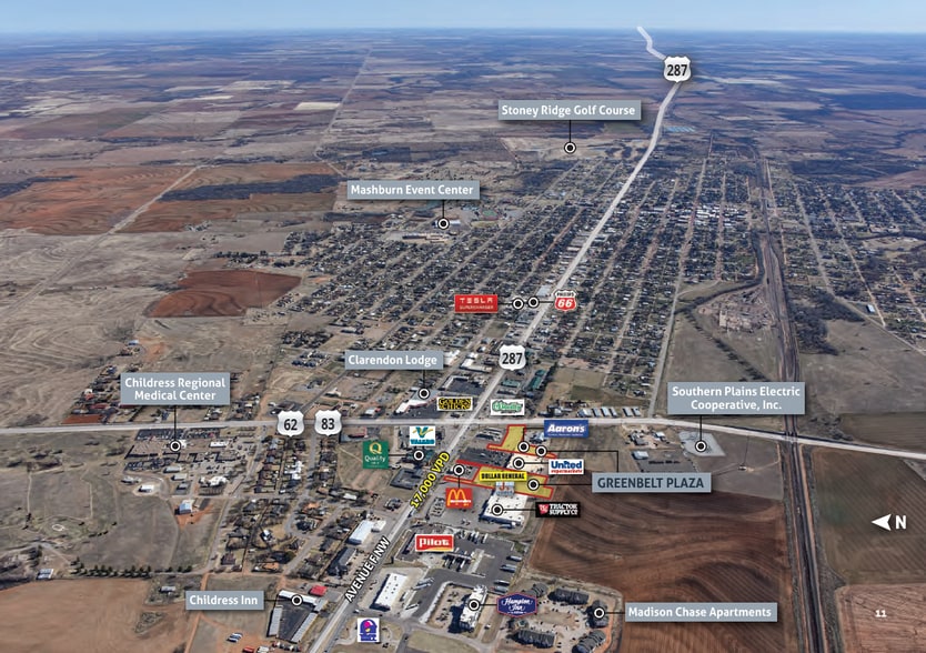 2209 Avenue F NW, Childress, TX for lease - Aerial - Image 3 of 17