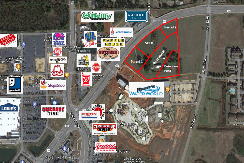 Highway 96 & Lake Joy Road, Warner Robins, GA for sale Aerial- Image 1 of 5