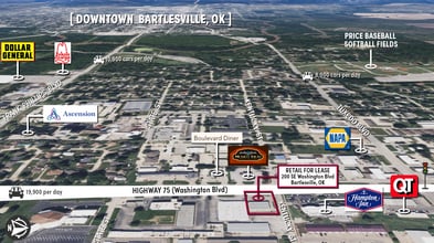 200 SE Washington Blvd, Bartlesville, OK - AERIAL map view