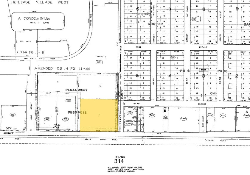 6310-6410 Cortez Rd W, Bradenton, FL for sale - Plat Map - Image 1 of 1