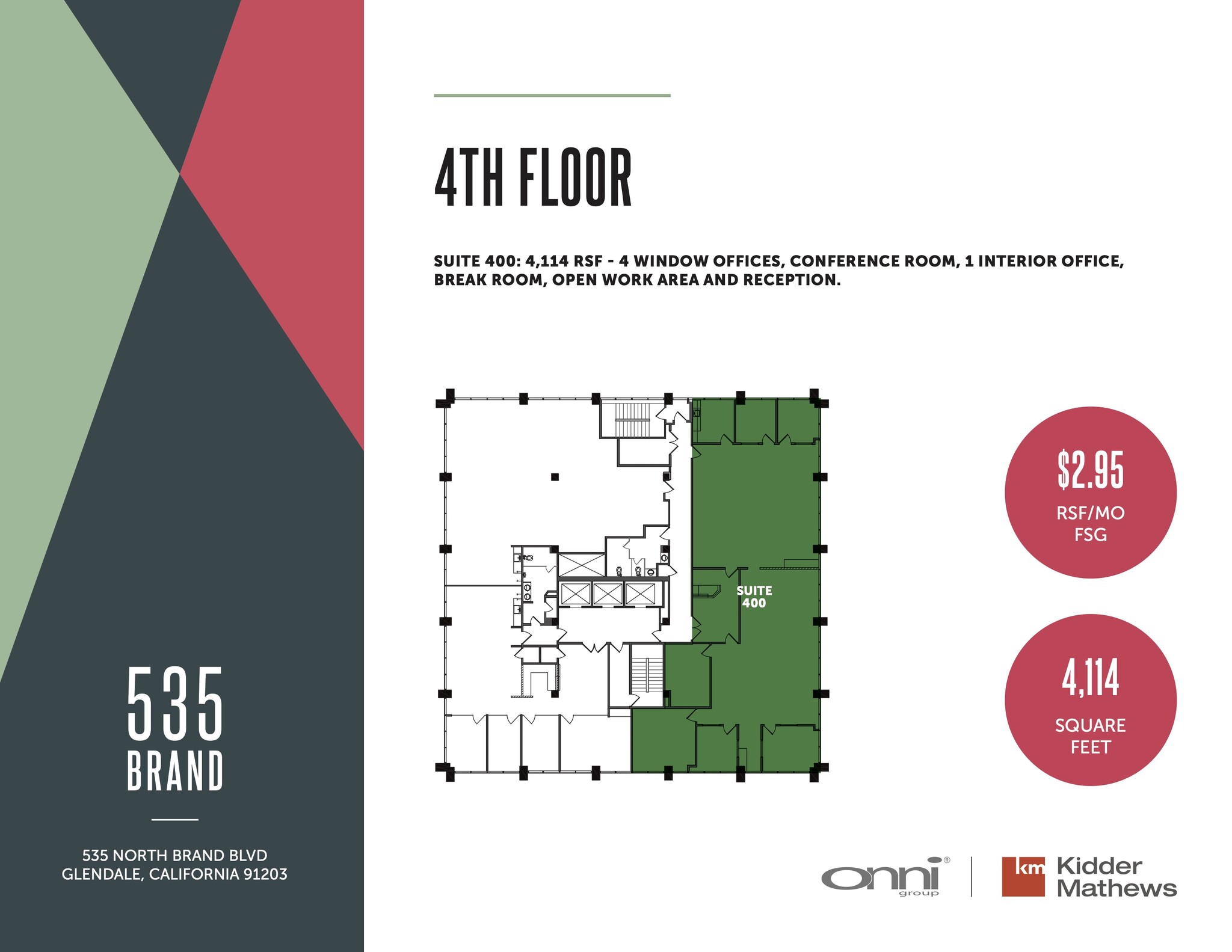 535 N Brand Blvd, Glendale, CA for lease Floor Plan- Image 1 of 1