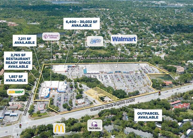 1271 N Semoran Blvd, Casselberry, FL for lease - Aerial - Image 2 of 3