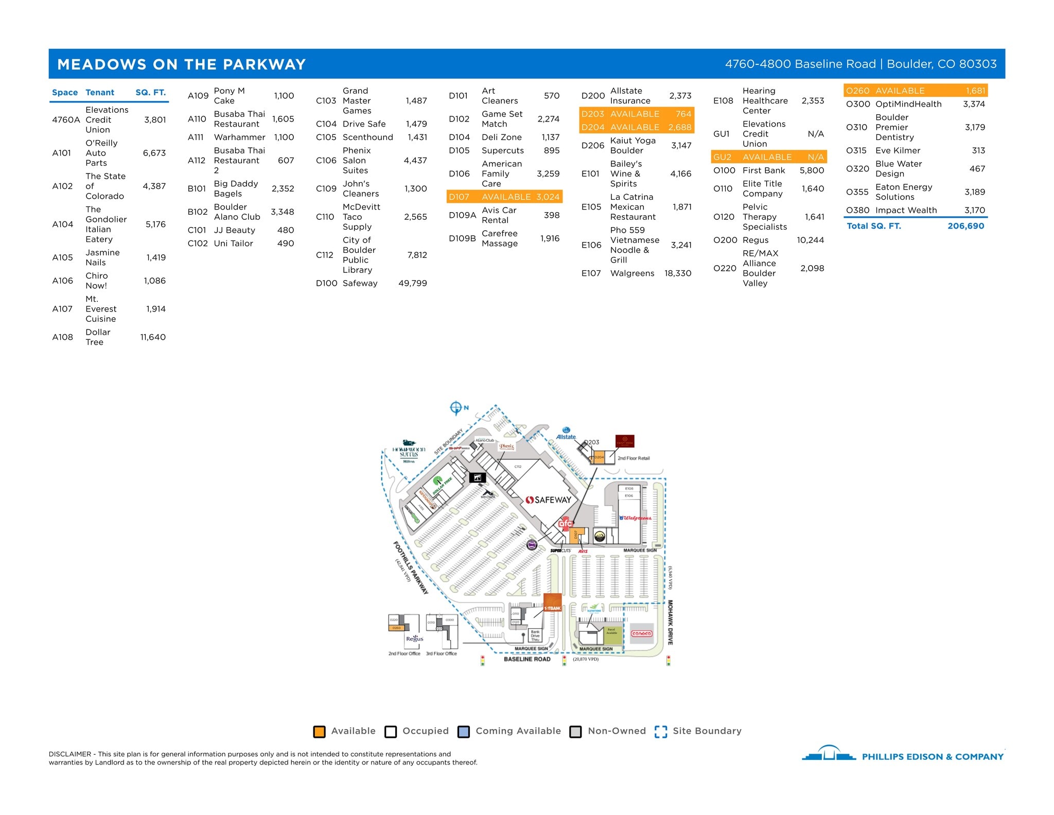 4700-4800 Baseline Rd, Boulder, CO for lease Site Plan- Image 1 of 1