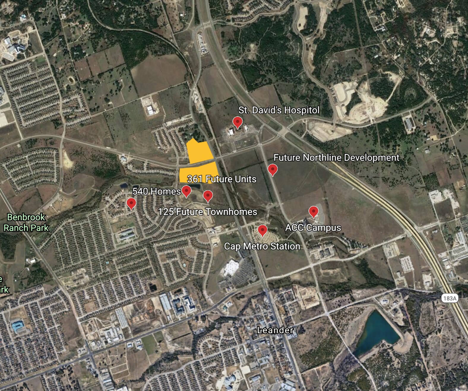 San Gabriel, Leander, TX for sale Aerial- Image 1 of 1