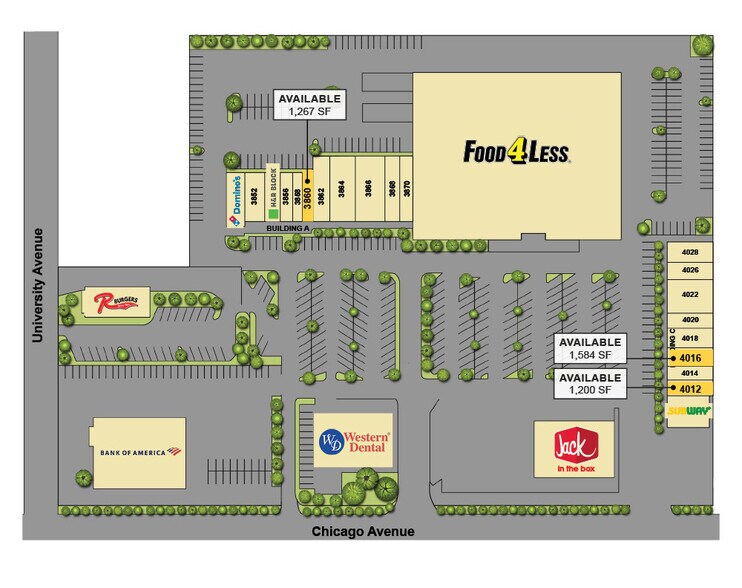 4010-4028 Chicago Ave, Riverside, CA for lease - Site Plan - Image 2 of 5