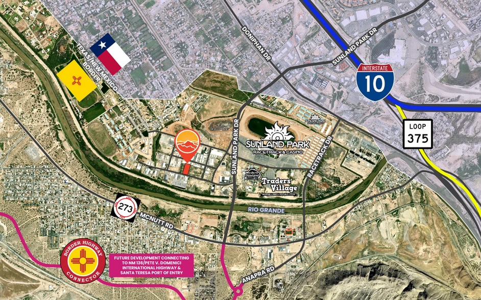 1900 Appaloosa Dr, Sunland Park, NM for lease - Aerial - Image 3 of 6