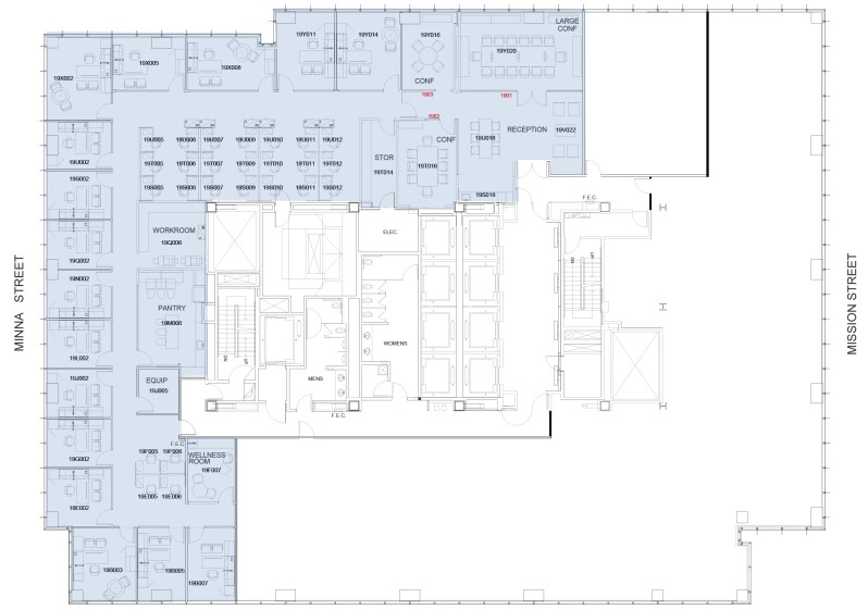 555 Mission St, San Francisco, CA for lease Floor Plan- Image 1 of 1