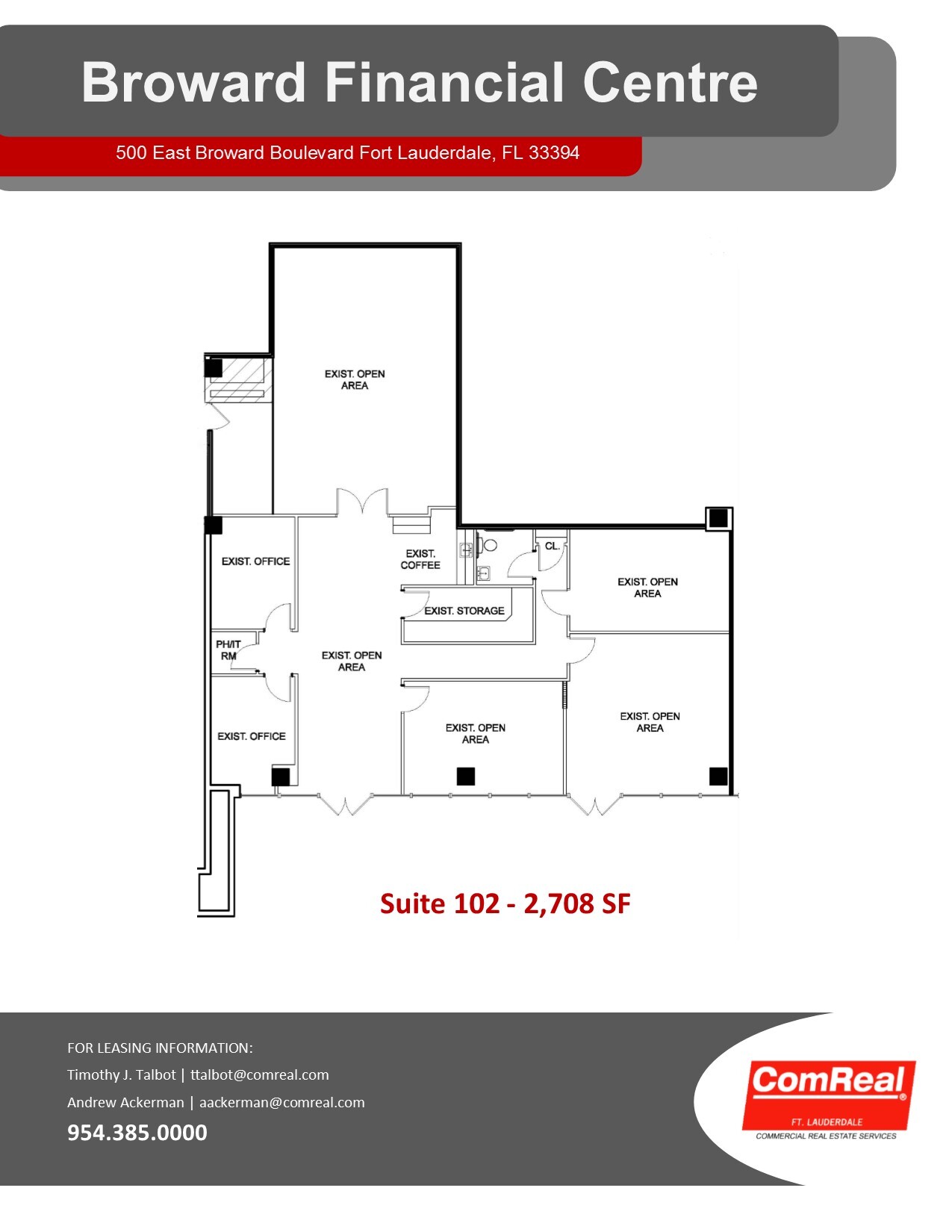 500 E Broward Blvd, Fort Lauderdale, FL for lease Floor Plan- Image 1 of 1