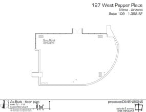 127 W Pepper Pl, Mesa, AZ for lease Floor Plan- Image 1 of 2