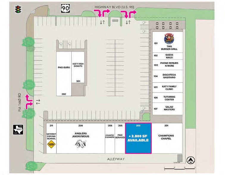 6193 US-90 Bus, Katy, TX for lease - Site Plan - Image 2 of 3