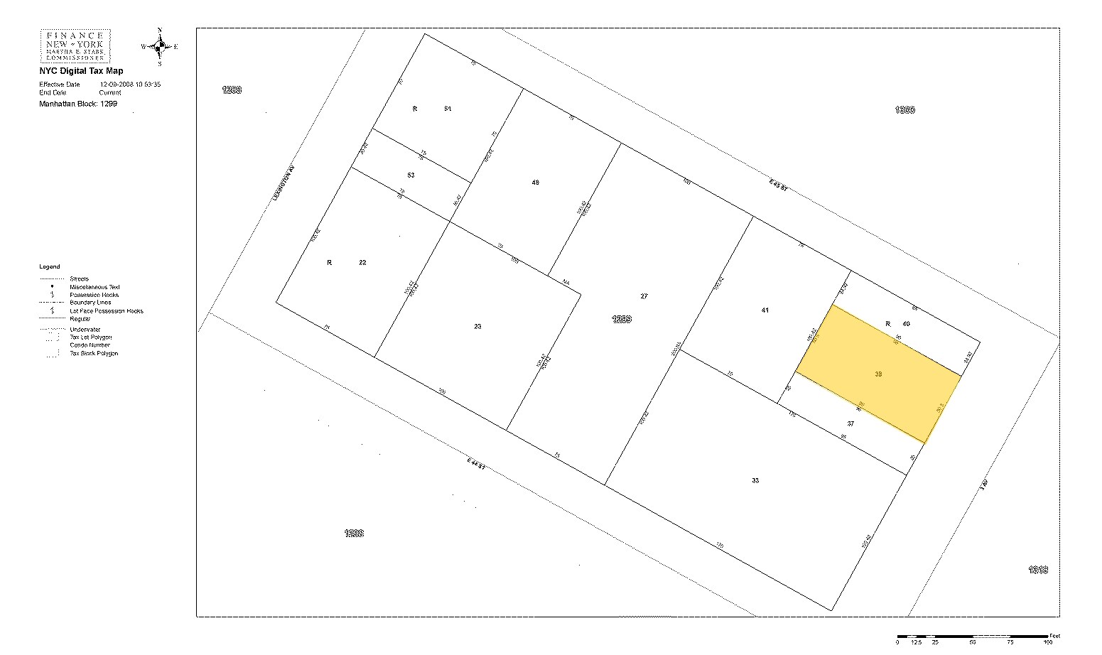 712-714 Third Ave, New York, NY for lease Plat Map- Image 1 of 2