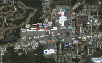 1000 Turtle Creek Dr, Hattiesburg, MS - aerial  map view