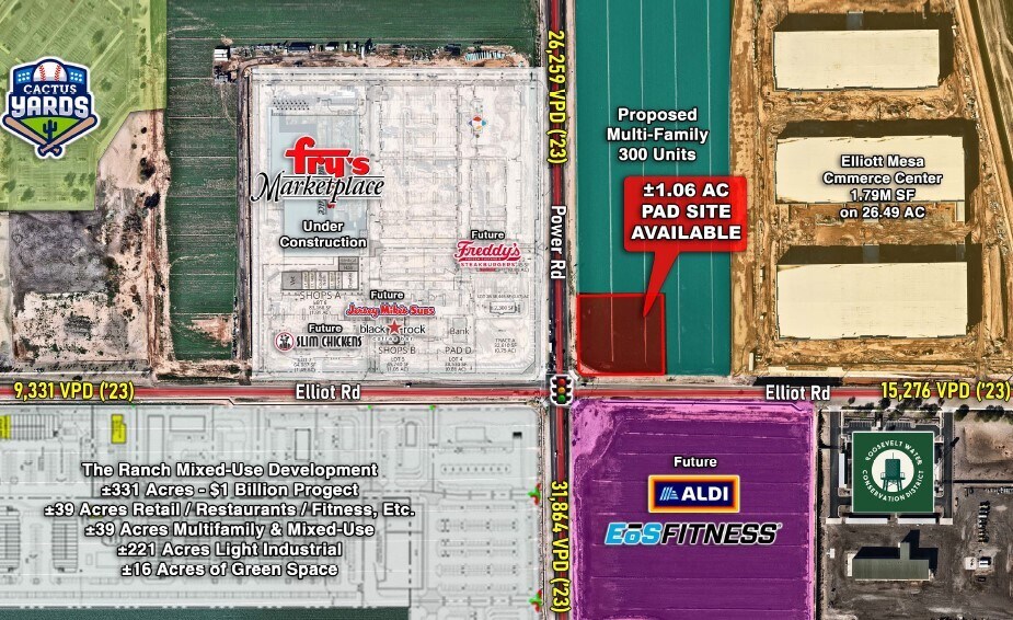 Land in Mesa, AZ for lease - Aerial - Image 1 of 3