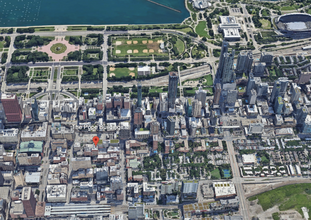 633 S Plymouth Ct, Chicago, IL - aerial  map view