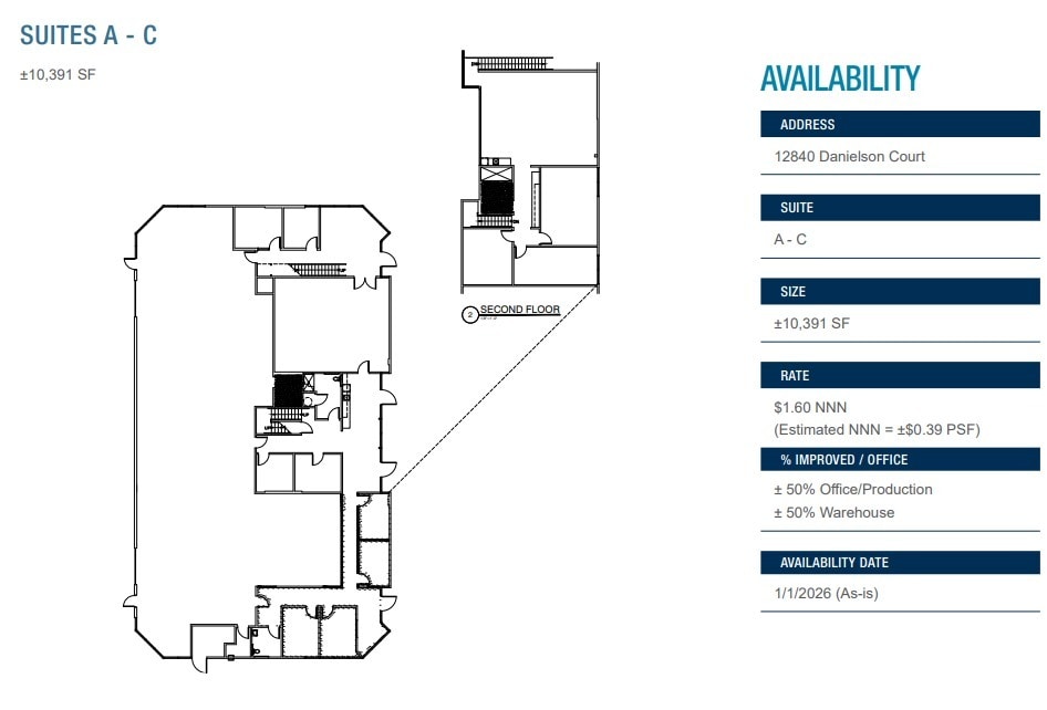 12760 Danielson Ct, Poway, CA for lease Floor Plan- Image 1 of 2