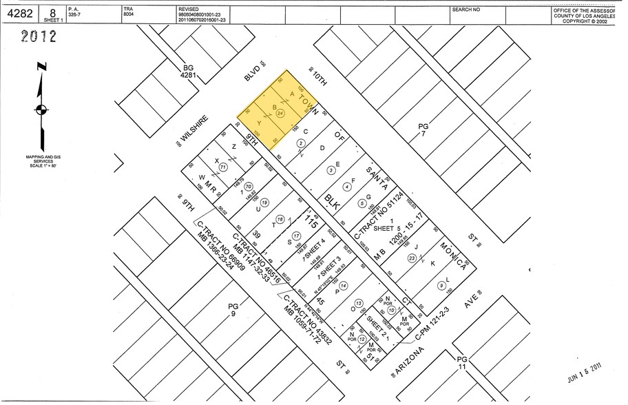 920-926 Wilshire Blvd, Santa Monica, CA for lease - Plat Map - Image 3 of 7