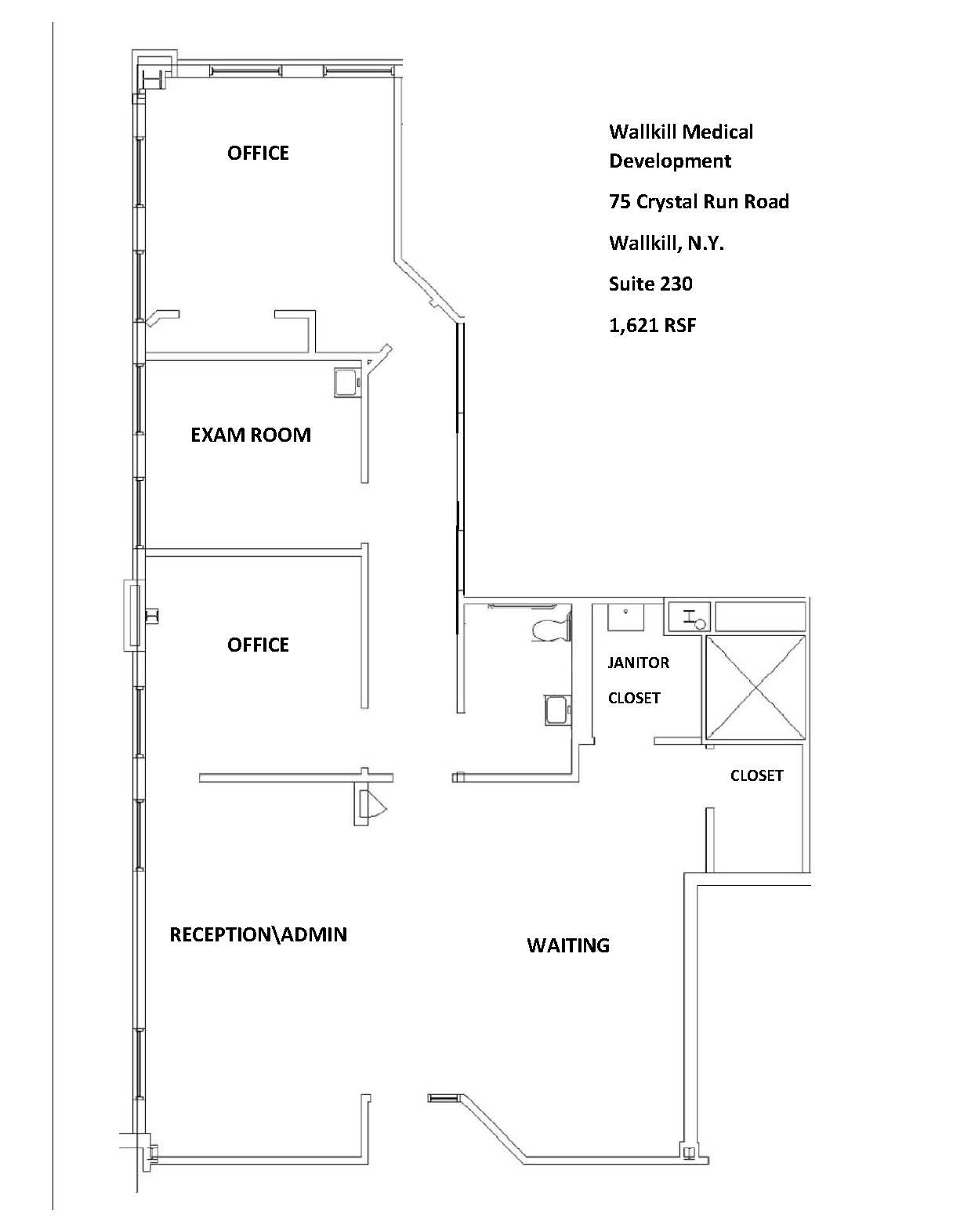 75 Crystal Run Rd, Middletown, NY for lease Floor Plan- Image 1 of 2