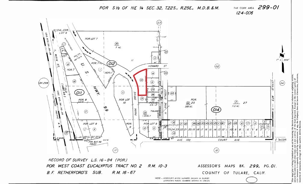 SE Corner of S. Park Drive & E Howard Ave, Pixley, CA 93256 Land for