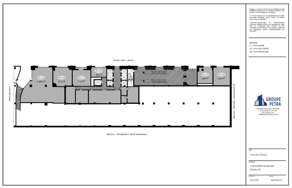 1100 Boul Robert-Bourassa, Montréal, QC for lease Floor Plan- Image 1 of 1