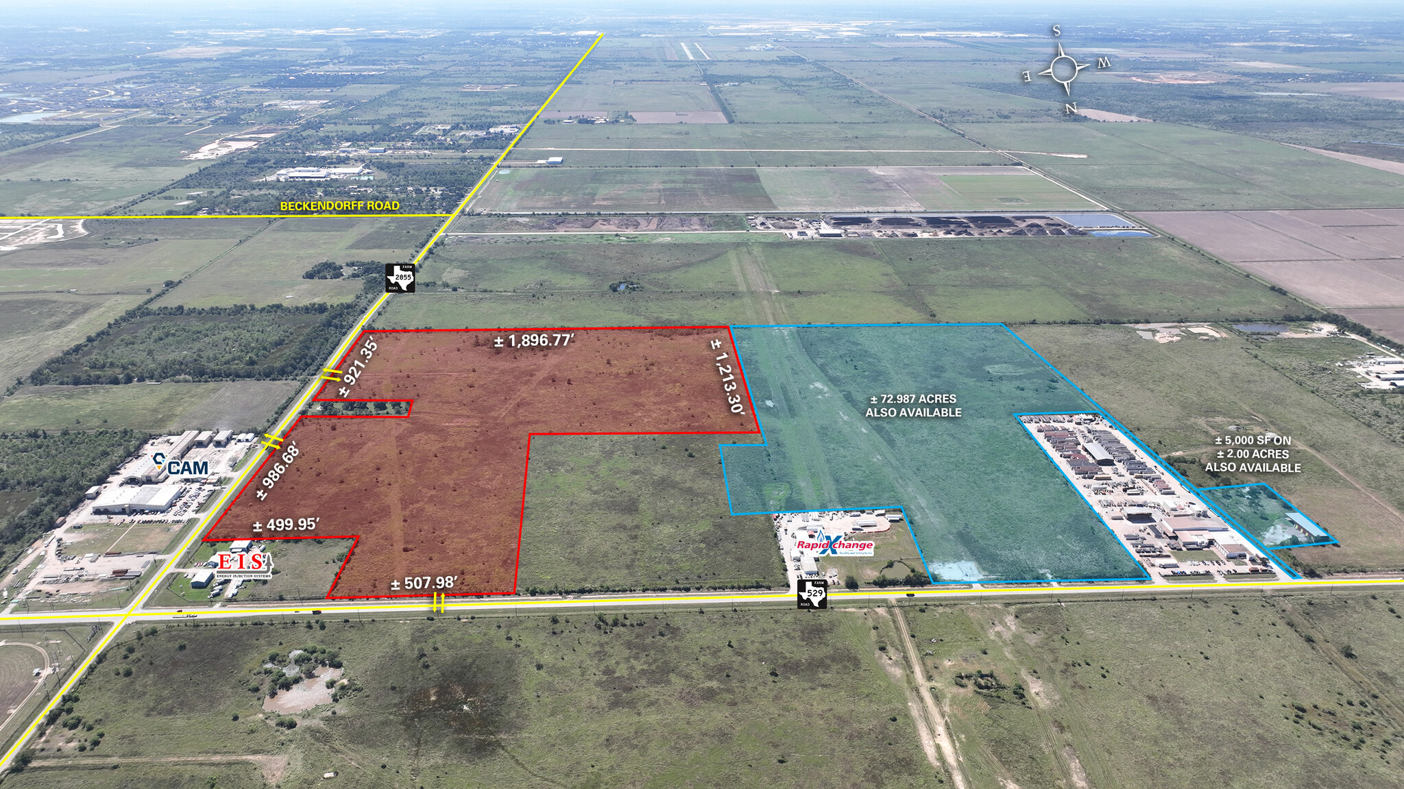 FM 529 & FM 2855, Brookshire, TX for sale Aerial- Image 1 of 3