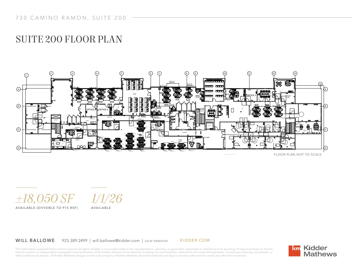 730 Camino Ramon, Danville, CA for lease Floor Plan- Image 1 of 2