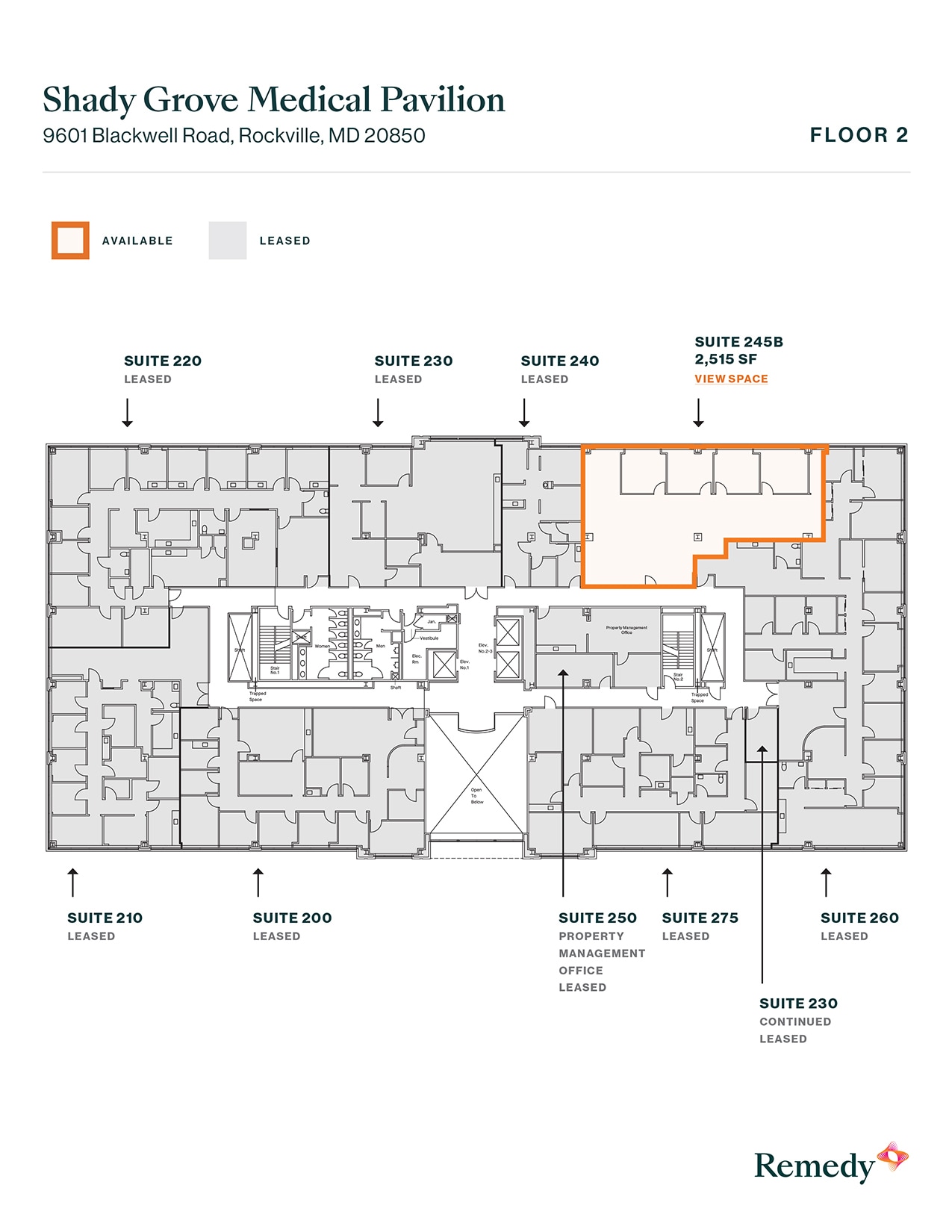 9601 Blackwell Rd, Rockville, MD for lease Floor Plan- Image 1 of 4