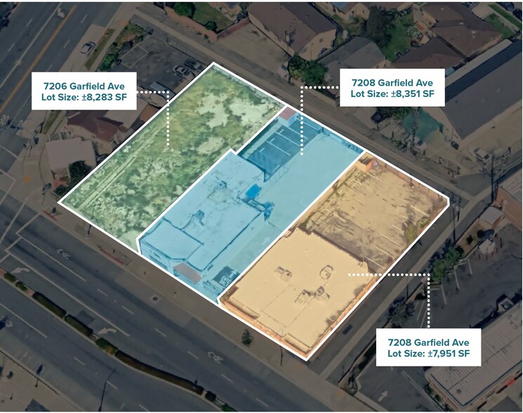 7206 Garfield ave, Bell Gardens, CA for lease - Aerial - Image 2 of 3